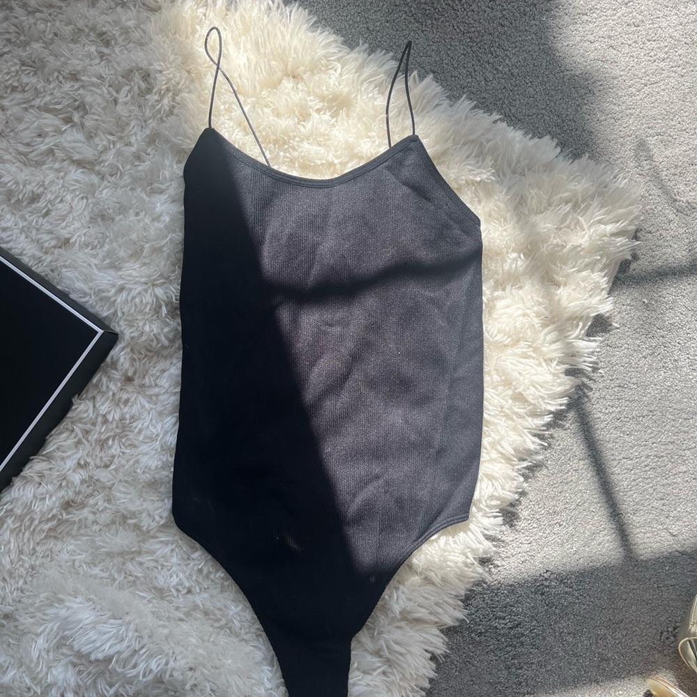 Forever 21 Black Bodysuit with Straps